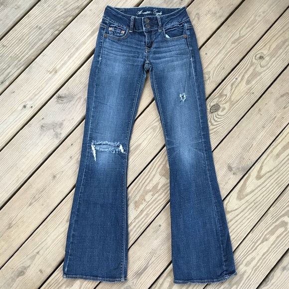 American Eagle Outfitters Jeans | American Eagle Distressed Artist Flare Jean 0 | Poshmark